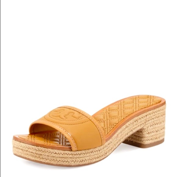 Tory Burch Shoes - Tory Burch Fleming Low-Heel Espadrille Slide Blond